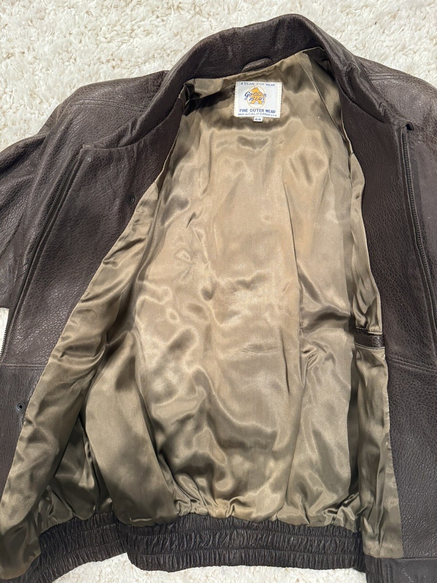 Golden Bear Leather Jacket Men 44 | eBay
