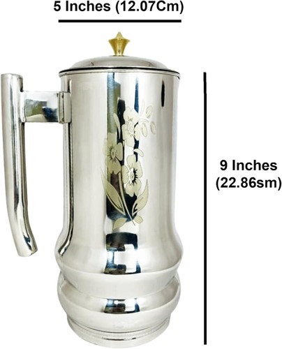 Pure Copper Jug with Lid 1500 ML/50.7 Fl Oz Ayurveda Water Pitcher for Drinking - Afbeelding 14 van 33