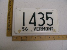 1956 56 Vermont VT License Plate #1435 - HI QUALITY