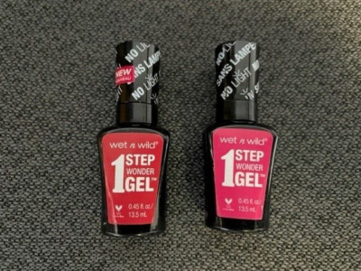 Lot of 2 Wet N Wild 1 Step Wonder Gel New Sealed Nail Polish Two Flavors 723A