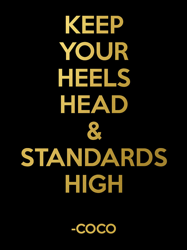 CANVAS Coco Keep Your Heels Head and Standards HIGH 24x18 Graphic