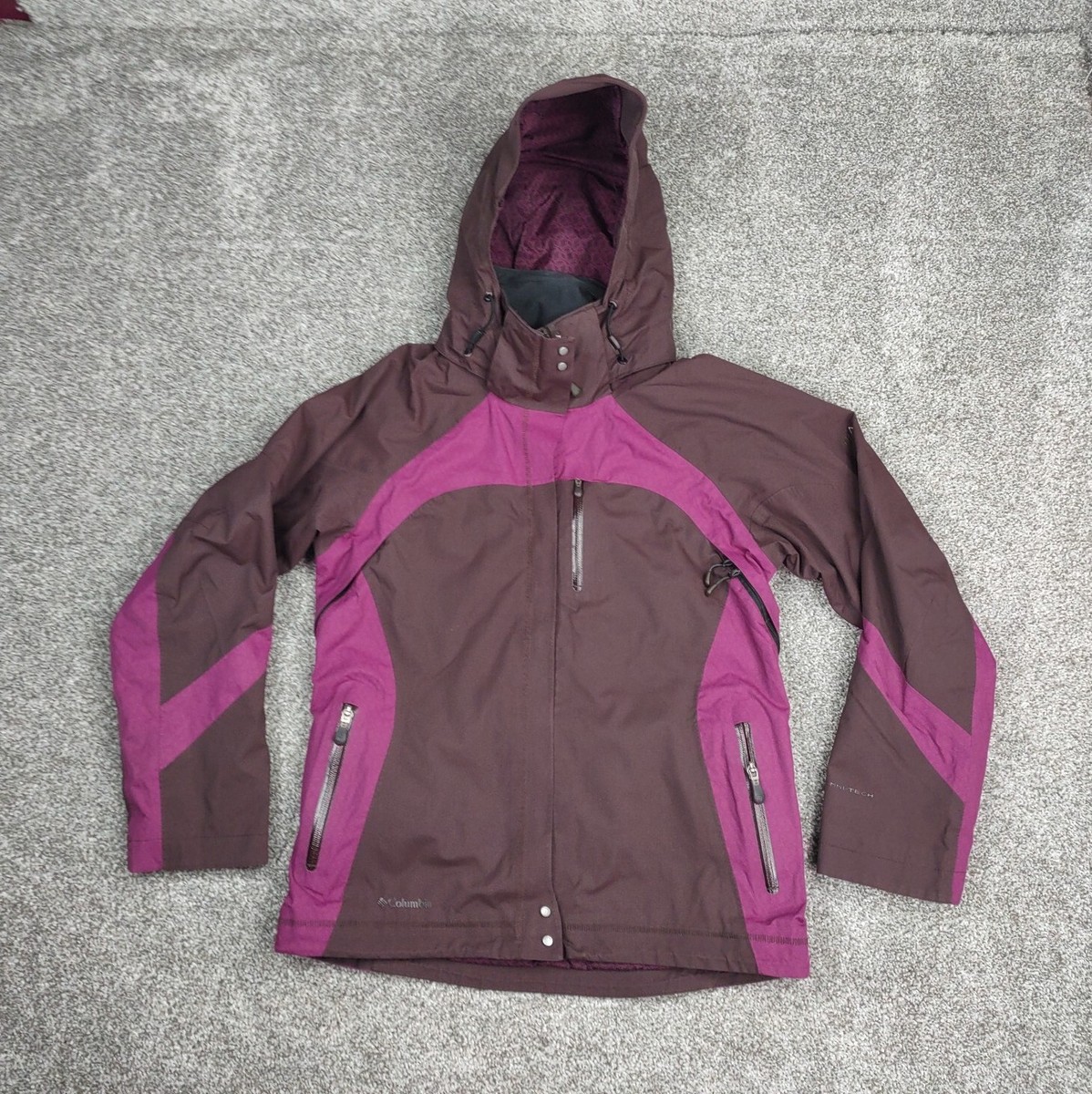Columbia Ski Jacket Women S Purple Titanium Omni Tech Interchange