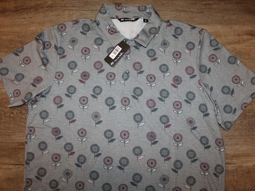 Neu mit Etikett Travis Mathew Herren Golf Poloshirt Freizeit Lounge grau 2XL Coaching Club