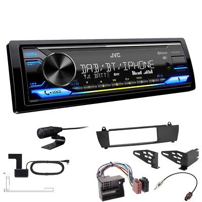 JVC DAB+ Bluetooth USB inkl. Antenne Autoradio für BMW X3 ohne OEM Navi