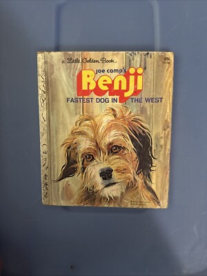 1978 Little Golden Book Joe Camp's Benji Fastest Dog in the West A