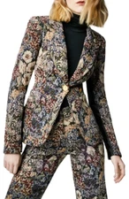SMYTHE Patch Pocket Tux Blazer in Midnight Tapestry (size 6)