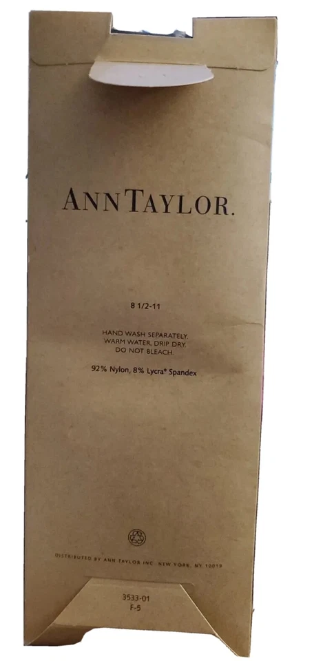 Ann Taylor Vintage Hasta la Rodilla Microfibra Negro Claro Opaco Talla Única Foto 2 de 2