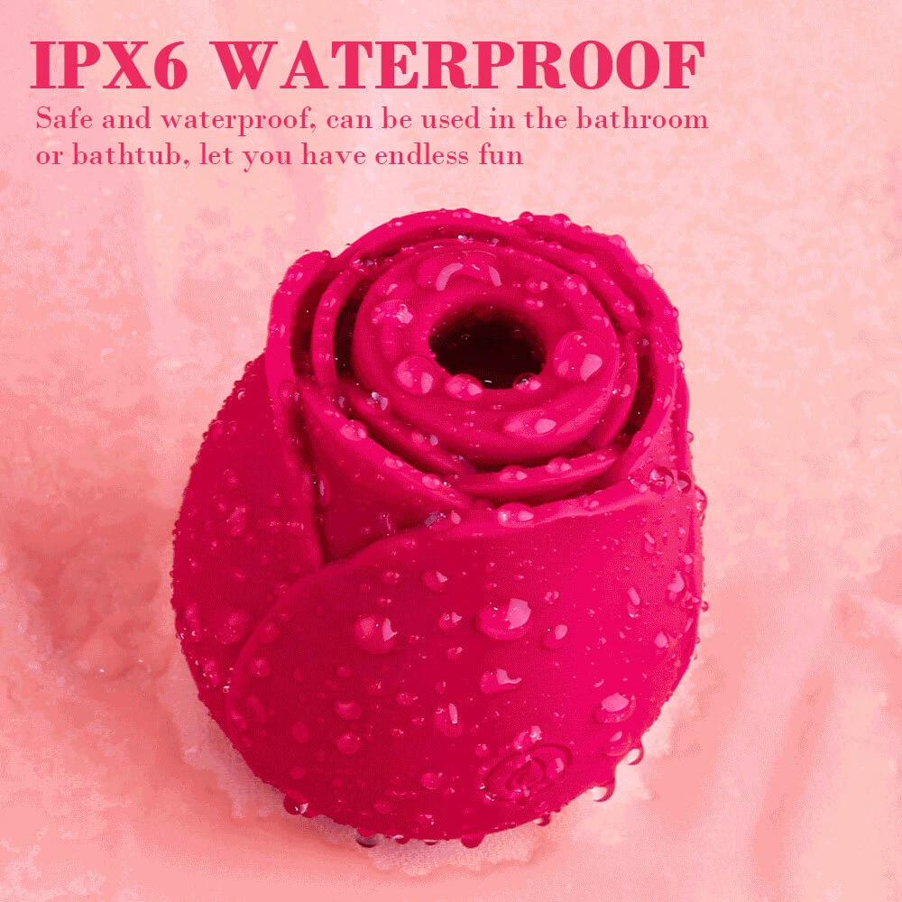 Rose Clitoral Suction Vibrator G-spot Dildo Women Oral Clit Lick Sucker Sex Toy - Picture 11 of 12