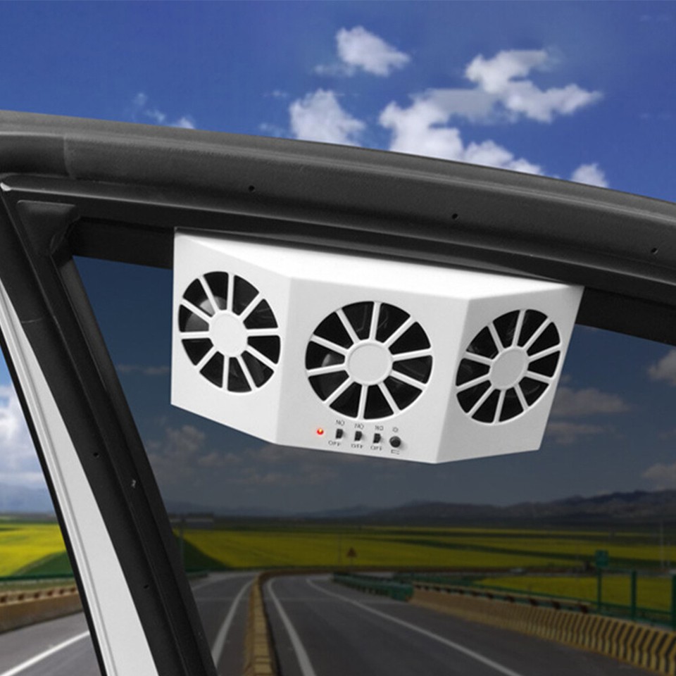 Car Fan for Fresh Air Conditioner Conditioning Powered Solar Car Fan