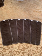 AlVABABY Bamboo Insert Cloth Diaper Liner ; Reusable, Charcoal, 6