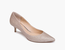 Jewel Badgley Mischka Z5649 Women's Light Gold Glitter Royalty Pump Size 9.5 M