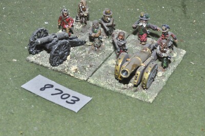 25mm E.C.W Artillerie 2 Geschütze & Besatzungen (8703) Metall lackiert