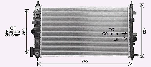 OL2726 AVA Radiator FIT VAUXHALL INSIGNIA SPORTS TOURER (2009) 1.6 CDTI
