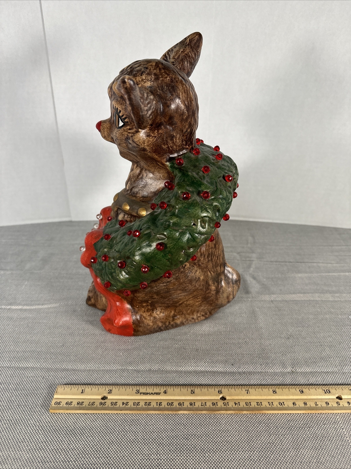 Vintage Ceramic Light Up Christmas Reindeer Lamp Doesn’t Come W/Light