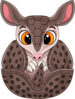 Aufkleber Kleines GüRteltier Autoaufkleber 20 X 26 Cm Sticker Konturschnitt