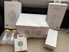 Elvie Stride Double Electric Breast Pump + 21mm Breast Shields + Extra Parts