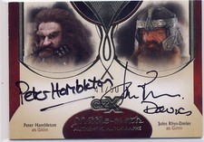 2022 Cryptozoic CZX Middle Earth Dual Autograph Hambleton Davies PH-JRD 47/50