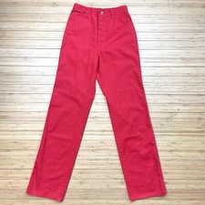 Vintage Wrangler red high rise pants size 9 juniors 24" waist 70s MOD