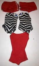 Vtg 1960s Barbie Bathing Suits. Lot Of 6 Zebra Striped, Helenica, Ken, Sunglass