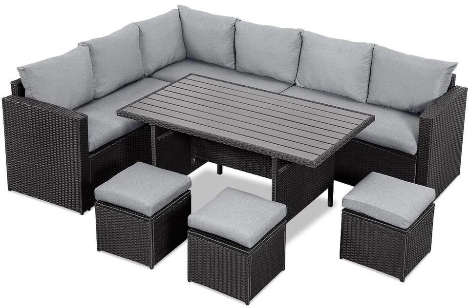 MeXo Polyrattan Gartenmöbel Essgruppe Lounge Sitzgruppe Gartenset Rattanmöbel - Bild 2 von 2