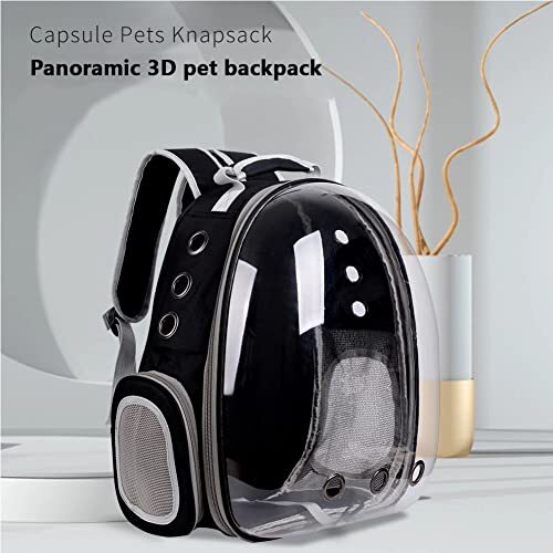 Transparenter Katzenrucksack Trage Haustier Hund Rucksack für Wandern Reisen - Bild 6 von 7