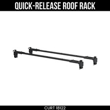 Curt 60 Inch Black Steel Roof Rack Cross Bars For Jeep Wrangler Jl 18122