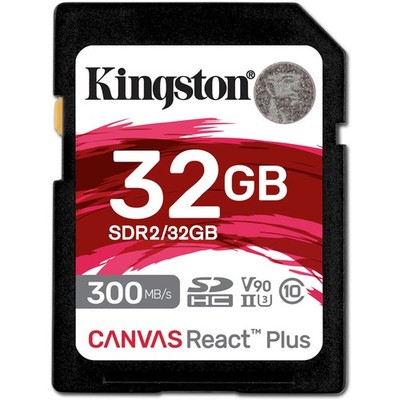 Kingston Technology Canvas React Plus 32GB SDHC UHS-II Memory Card #SDR2/32GB