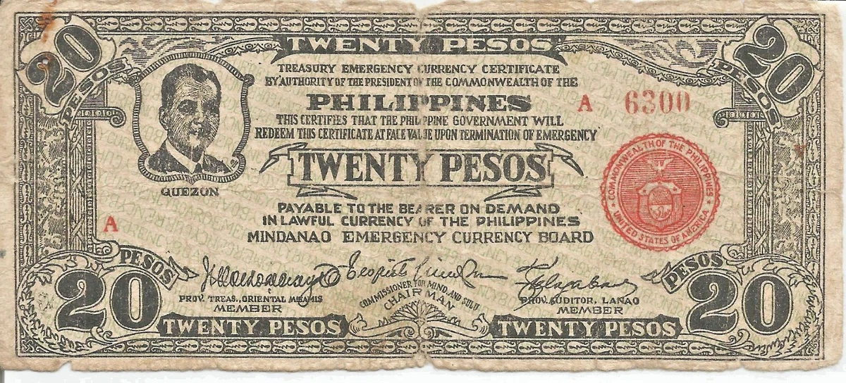 1942 Year Emergency Issue Philippine Paper Money for sale | eBay