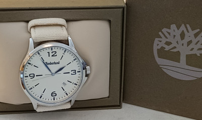 * Timberland Men's Quartz Watch Uhr Weiß Analogue Display NEU OVP 15908JYS/07