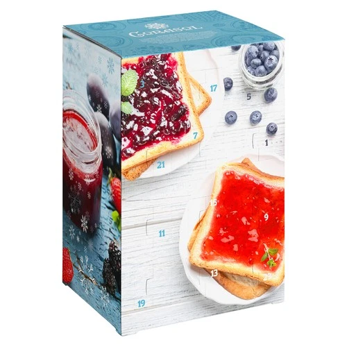 Frühstück-Adventskalender mit Marmelade & Konfitüre Fruchtaufstrich Gelee 720 g - Bild 10 von 10