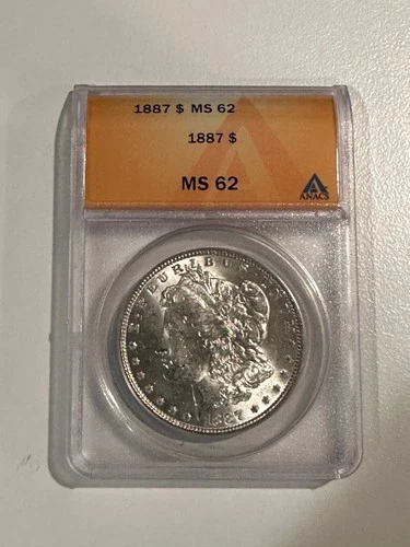 1887 Morgan Silver Dollar ANACS MS62 Great Luster