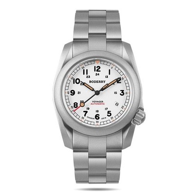 BODERRY Men Automatic Watch Pilot 40MM Mechanical Wristwatch Titanium Case NH35