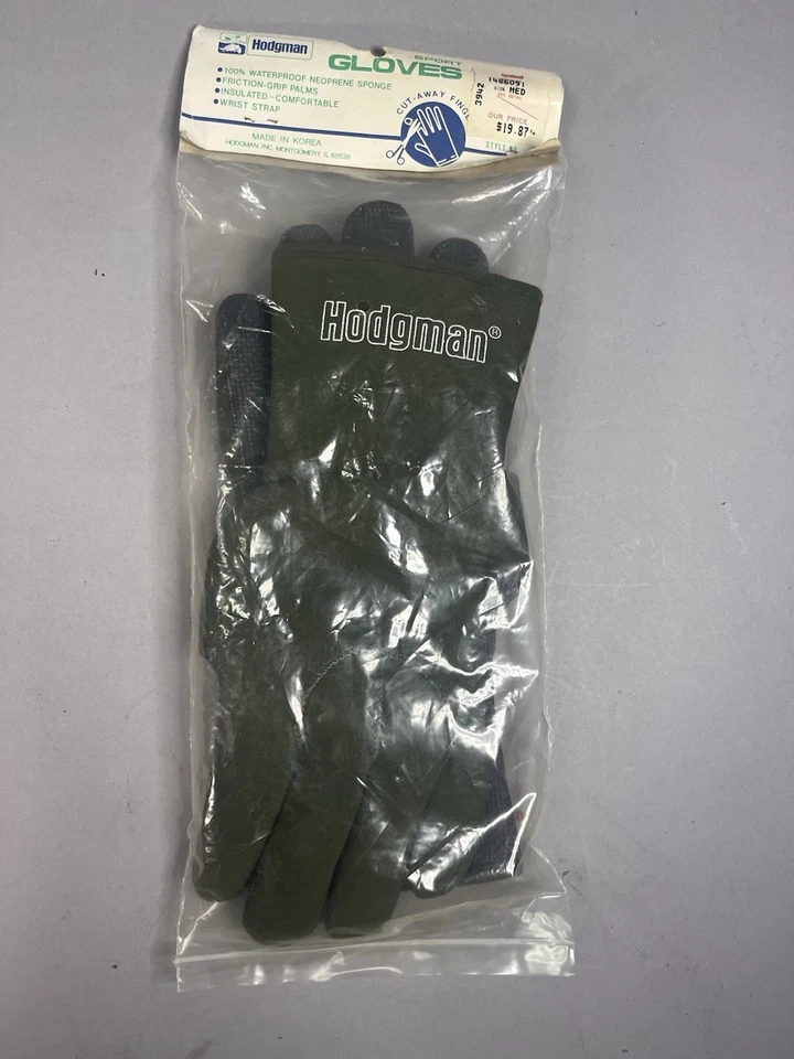 Guantes impermeables de pesca con mosca Hodgman, medianos para hombre, ajustados, verde neopreno Foto 4 de 4