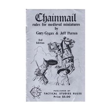 TSR Miniature Rules Chainmail 3rd Ed, 2nd, Staple Binding Fair 