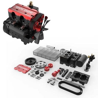 L200AC 4-Stroke 7cc 2-Cylinder Nitro Engine Kit & Ignition Module Assemble Model