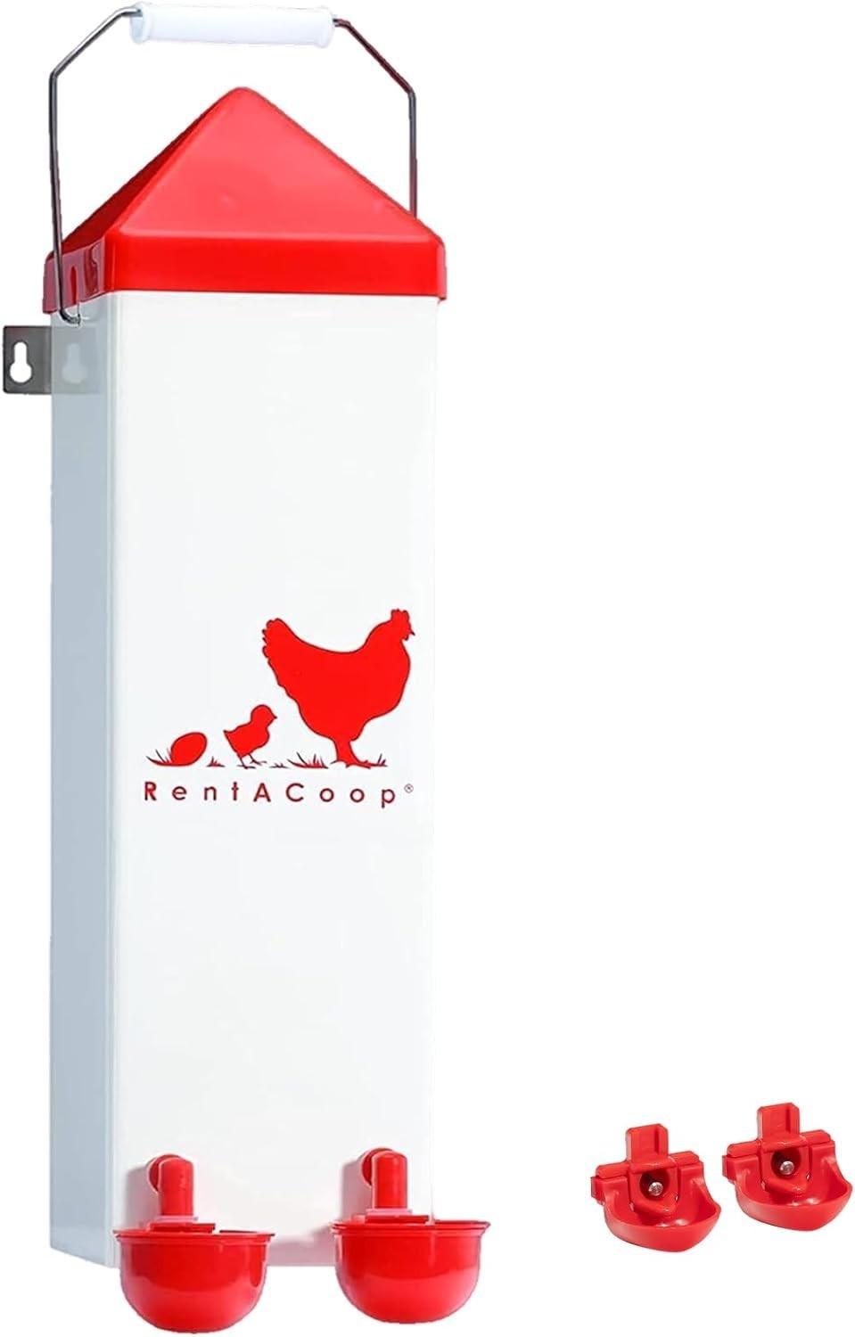 High Rise 2-Gallon Chicken Waterer with Multiple Drinking Options for Flocks