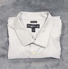 Pronto Uomo Non-Iron Classic Fit Cotton Gray Dress Shirt Size 20 - 34/35 Tall