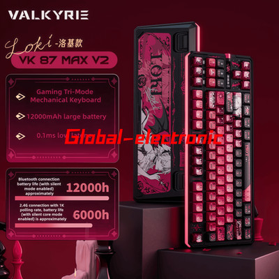 VALKYRIE VK87 MAX V2 LOKI 87-Key 3-Mode Wireless Gaming Keyboard 8K Hz