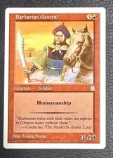 Barbarian General Portal Three Kingdoms Regular English NM MTG Magic 3 