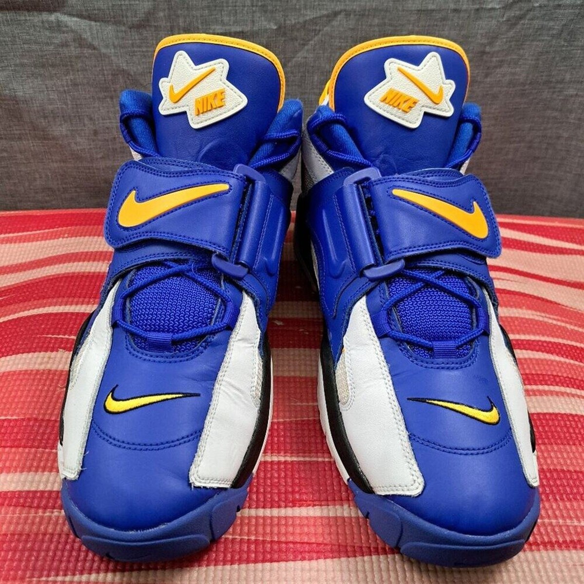 Size 13 - Nike Air Barrage Mid Racer Blue for sale online | eBay