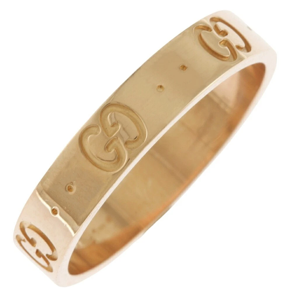 Bague Gucci Icône 16,5 Or Rose 18K Bijoux Unisexe Fait Main Bague Or