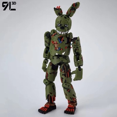 FNAF 3D Printed Freddy Springtrap Action Figure 14cm Poseable