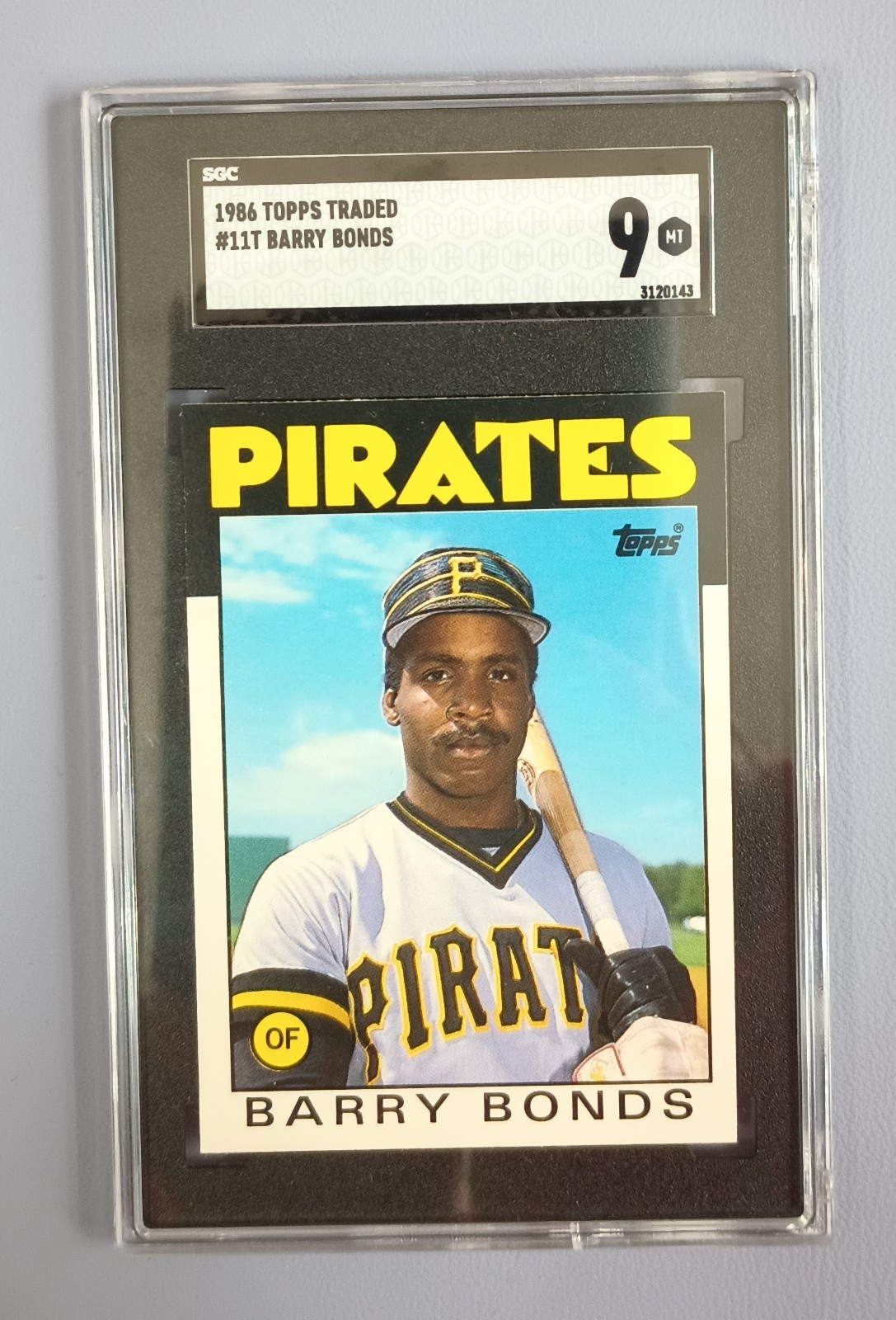 1986 Topps Traded - Barry Bonds #11T (RC) - Pirates - SGC 9