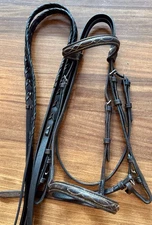 UNBRANDED Cob Size Schooling Bridle Fancy Stitched Good Used Condition