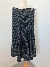 Vintage 90s y2k Polkadot satin maxi skirt 4