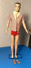 Vintage Barbie Ken Doll Brown Painted Hair 1960's TLC