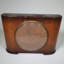 Vintage Mantel Clock insurance coin saving clock Collectable 