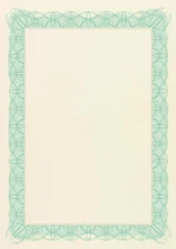 Computer Craft Certificate Papers with Foil Seals 90gsm A4 Green Wave Ref CCC202