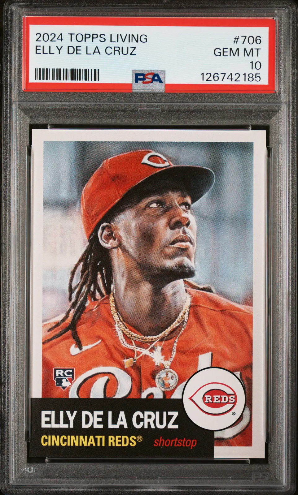 2024 Topps Living Set #706 Elly De La Cruz PSA 10 Gem Mint RC Rookie 126742185