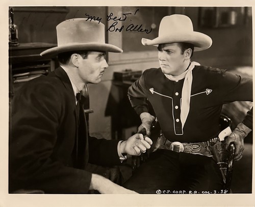 ROBERT “BOB” ALLEN Autographed VINTAGE 8x10 Photo..WESTERN Legend (d.1998) COA